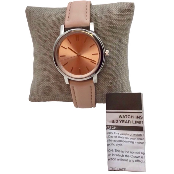 Pink Faux Leather Band Watch (NWOT) - Picture 4 of 7